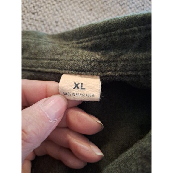 Red Head Shirt Men's XLarge Green Heavy Cotton Long Sleeve Button - Picture 5 of 11